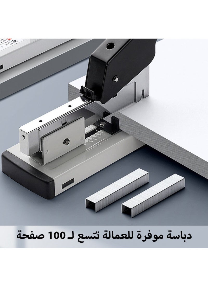 Huapuda Heavy Duty Stapler，Large size labor-saving stapler can staple 100 pages once a time (Black) - Image 4