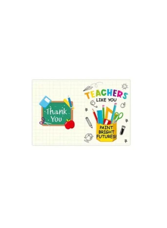 Large Teacher Thank You Card From Big Teachers Appreciation Gifts Giant Gratitude Greeting Cards with Envelope Thanks for Back to School Birthday Party Christmas Jumbo Gifts