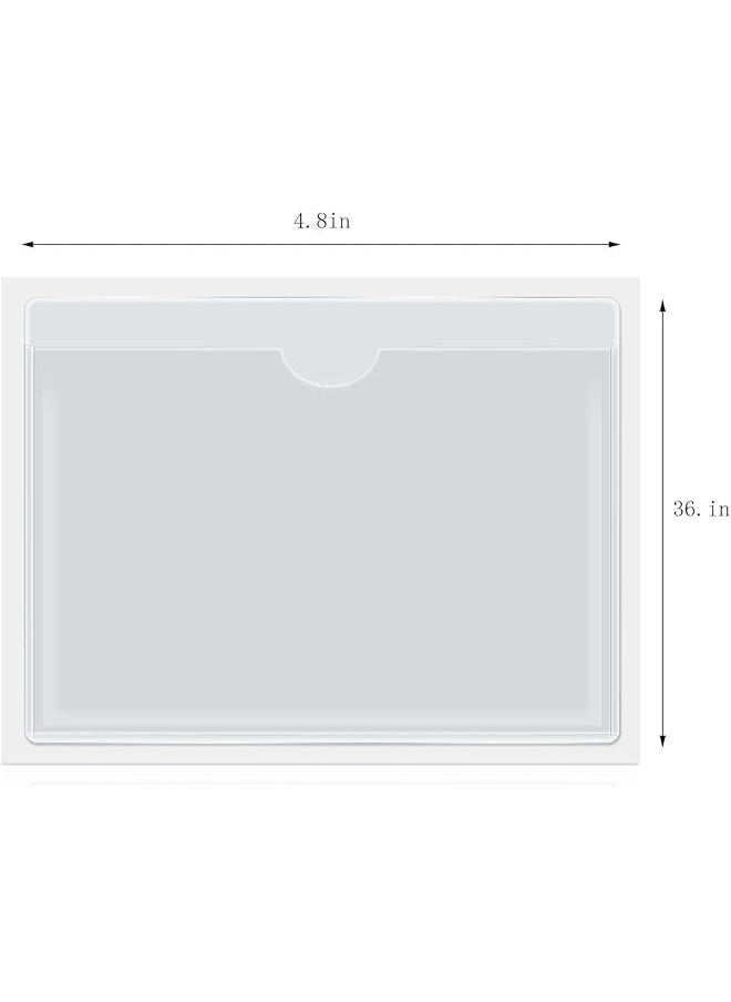 erorex - Self Adhesive Index Card Pockets With Top Open For Loading Ideal Card Holder For Organizing And Protecting Your Index Cards Crystal Clear Plastic 3.6 X 4.8 Inches 30 Pack - Image 1