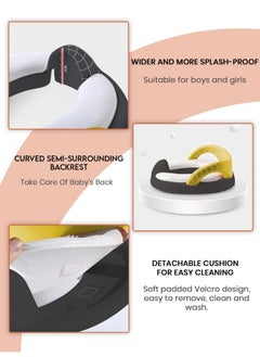 StarAndDaisy Baby Potty Training Seat Toddler Toilet Pot Toilet Training Chair For Kids Toddlers Comfortable Safe Cushioned Potty Seat For Western Toilet 0 To 5 Years (Potty Seat Yellow Black)  - Image 5