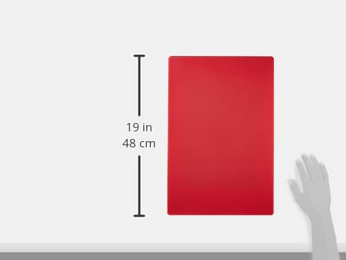 Winco لوح تقطيع وينكو، 12 × 18 × 1/2 بوصة، أحمر - Image 3