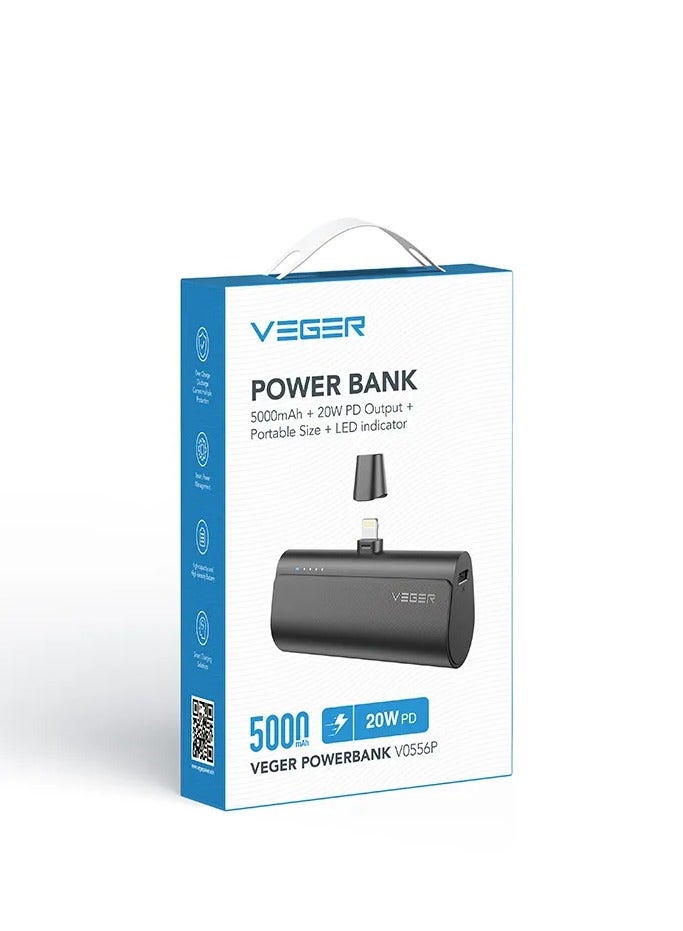 VEGER Mini Portable Charger 5000mAh 20W PD Ultra-Compact Fast Charging Power Bank Cordless Battery Pack Compatible With Samsung Galaxy S21 S20 Android Phones - Image 1