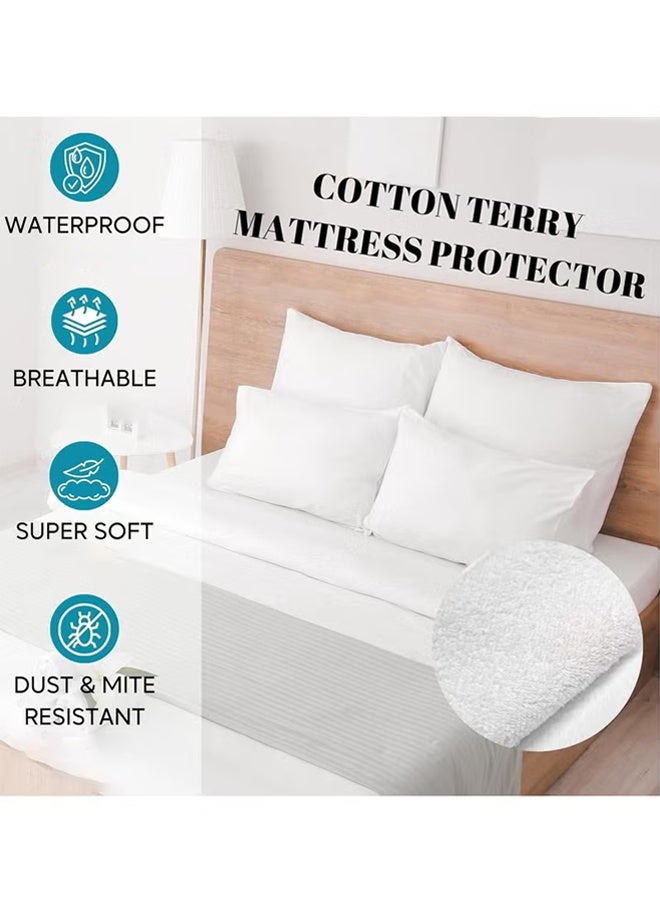 Waterproof Mattress Protector,Hypoallergenic, Breathable and Dust Protector,Soft and Noiseless,99*191 cm(White) - Image 4