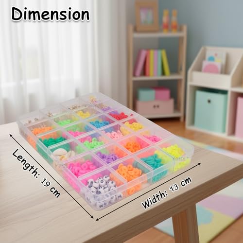 WISHKEY DIY Jewellery Making Set for Kids DIY Bracelet Making Set Necklace Hairband and Rings for Girls Craft Set Scissors String Charms Storage Case Toys for Girls 7-14 Years Ring Beads Kit - Image 3