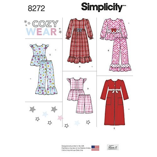 Simplicity 8272 Girl's Sleepwear and Robe Sewing Pattern, Sizes 3-6 - Image 3