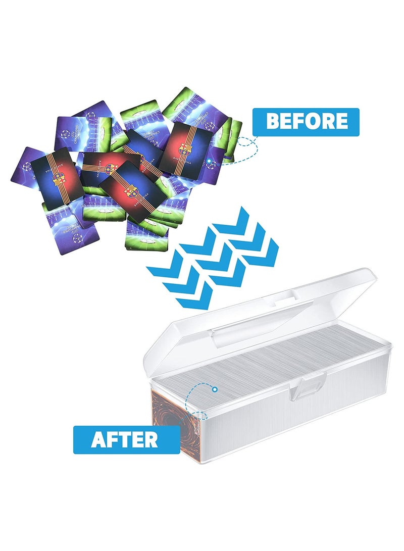 Barakah Trading Card Storage Box, Clear Plastic Playing Card Case, Large Hard Playing Card Case for 1000 Cards, Fit for Standard Card, 2 Pack - Image 2