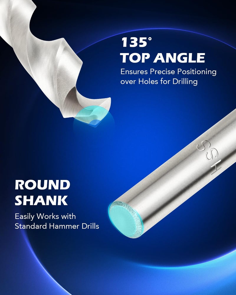 Orion Motor Tech طقم إصلاح الخيوط من أوريون موتور تك، طقم إصلاح هيليكويل بمقاييس SAE وميترية مع أدوات تثبيت حفر HSS، أدوات تركيب إعادة الخيوط 1/4" 5/16" 3/8" 7/16" 1/2" M5 M6 M8 M10 M12 - Image 5