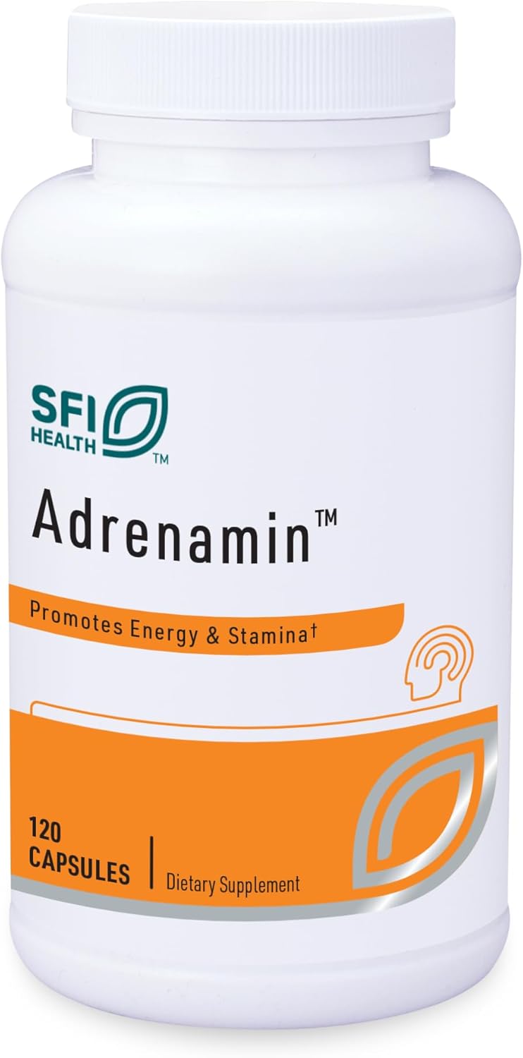 Klaire Labs Adrenamin  Adrenal Support Supplement with Cordyceps Mushroom Rhodiola Eleuthero  Pantothenic Acid B5  GlutenFree Adrenal Health Support Supplements for Men  Women 120 Capsules - Image 1