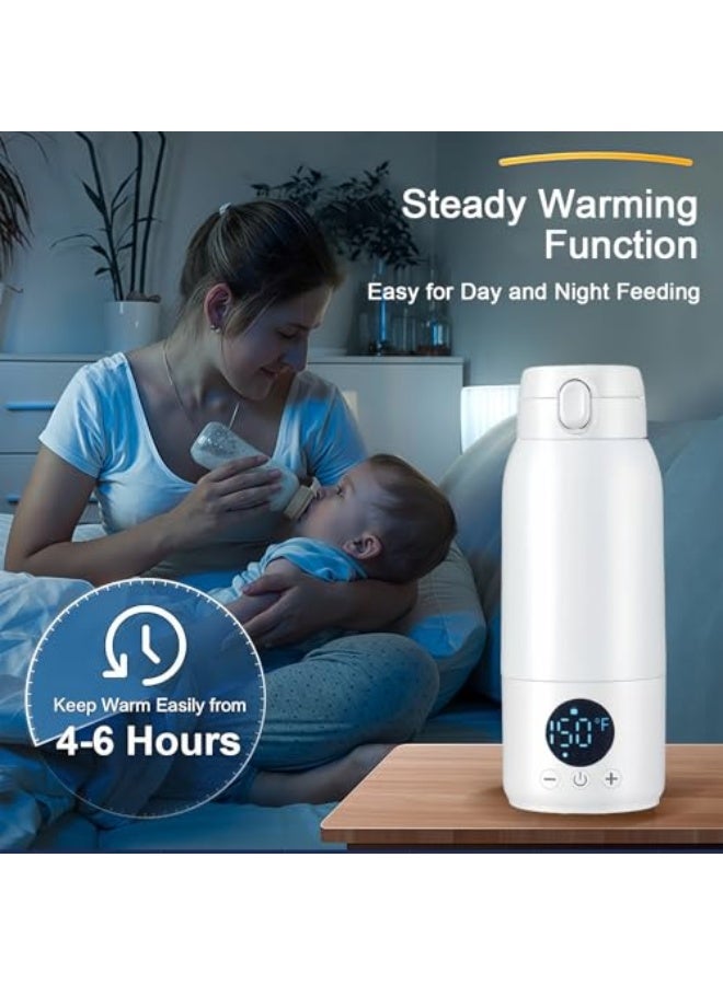 Portable Bottle Warmer for Travel–17oz Large Capacity,30W Fast Charging,Fast Heating for Breast Milk,Formula&Water–Travel Bottle Warmer for Baby,Perfect for Outdoor,Car& On-The-Go Use - Image 4