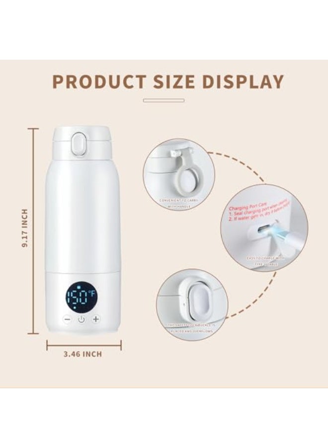 Portable Bottle Warmer for Travel–17oz Large Capacity,30W Fast Charging,Fast Heating for Breast Milk,Formula&Water–Travel Bottle Warmer for Baby,Perfect for Outdoor,Car& On-The-Go Use - Image 3