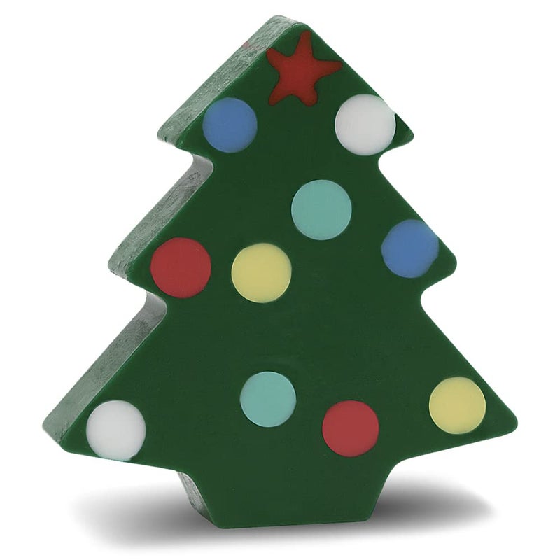 Primal Elements Primal Elements Glycerin Christmas Bar Soap  Helps All Skin Types Sensitive Oily  Dry Skin  NO PARABENS VEGAN GLUTEN FREE 100 VEGETABLE BASE  Christmas Tree