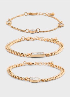 Multipack Marble Detail Bracelets