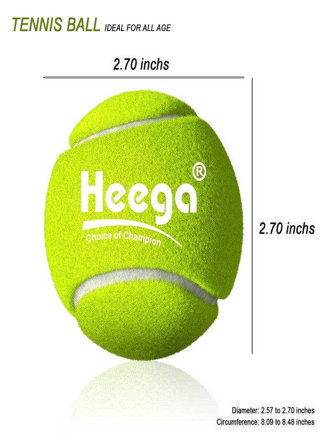 Heega Choice of Champion Heega Tennis Ball Cricket Tennis Ball | Heavy Weight Hard Rubber Training Balls with High Bounce & Long Durability | Fluorescent Green (140gm, Pack of 12) - Image 3
