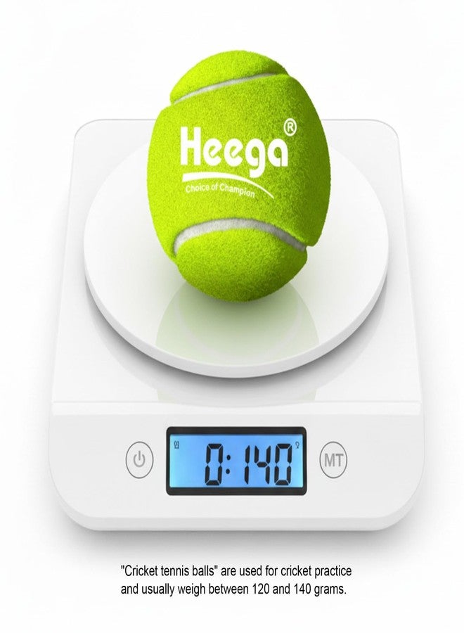 Heega Choice of Champion Heega Tennis Ball Cricket Tennis Ball | Heavy Weight Hard Rubber Training Balls with High Bounce & Long Durability | Fluorescent Green (140gm, Pack of 12) - Image 4