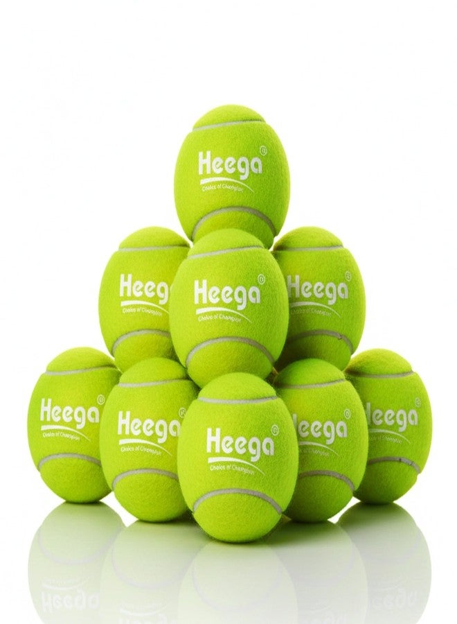 Heega Choice of Champion Heega Tennis Ball Cricket Tennis Ball | Heavy Weight Hard Rubber Training Balls with High Bounce & Long Durability | Fluorescent Green (140gm, Pack of 12) - Image 5