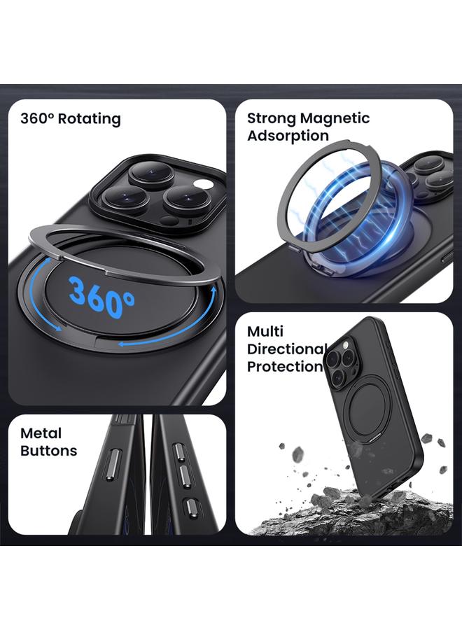 Usams Case For iPhone 16 Pro GZ Series Rotating Bracket MagSafe Phone Case - Image 3