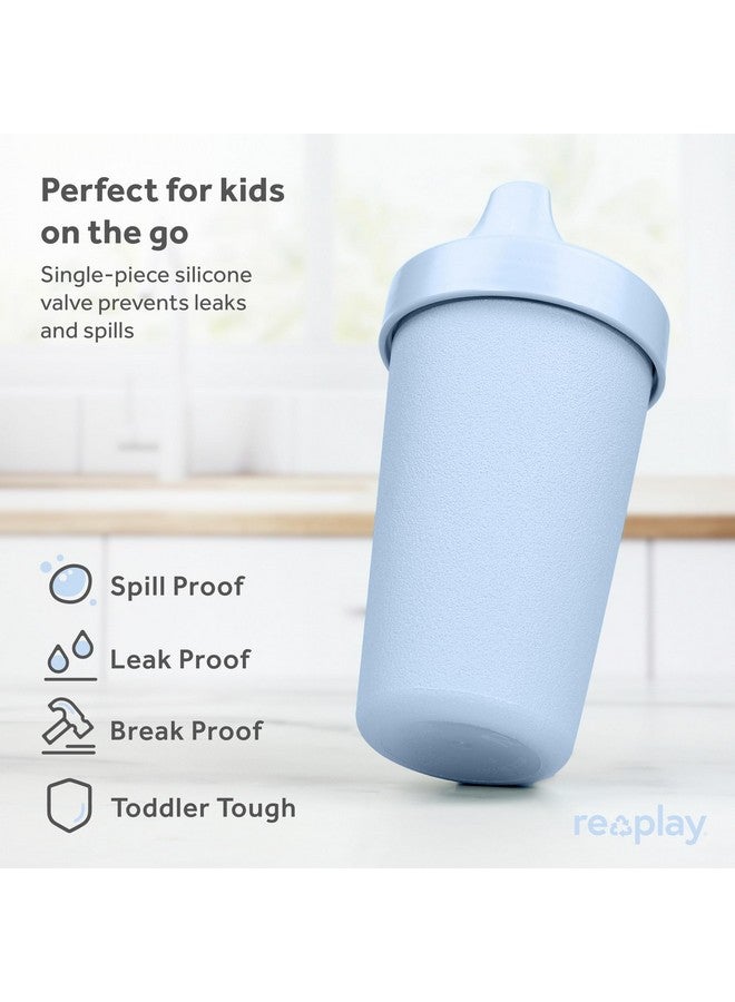 Re-Play Sippy Cups for Toddlers - 10 Oz. Reusable Spill Proof Cups for Kids, Dishwasher/Microwave Safe - Made in USA - Set of 4-3.13" x 6.25" - Meadow - Image 1