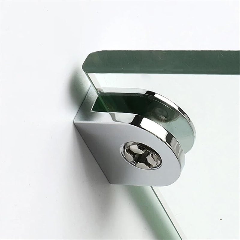 Glass Shelf Clamp Bracket Holder Set Of 16pcs Anti Rust Moistureproof Cabinet Display Case - Image 5