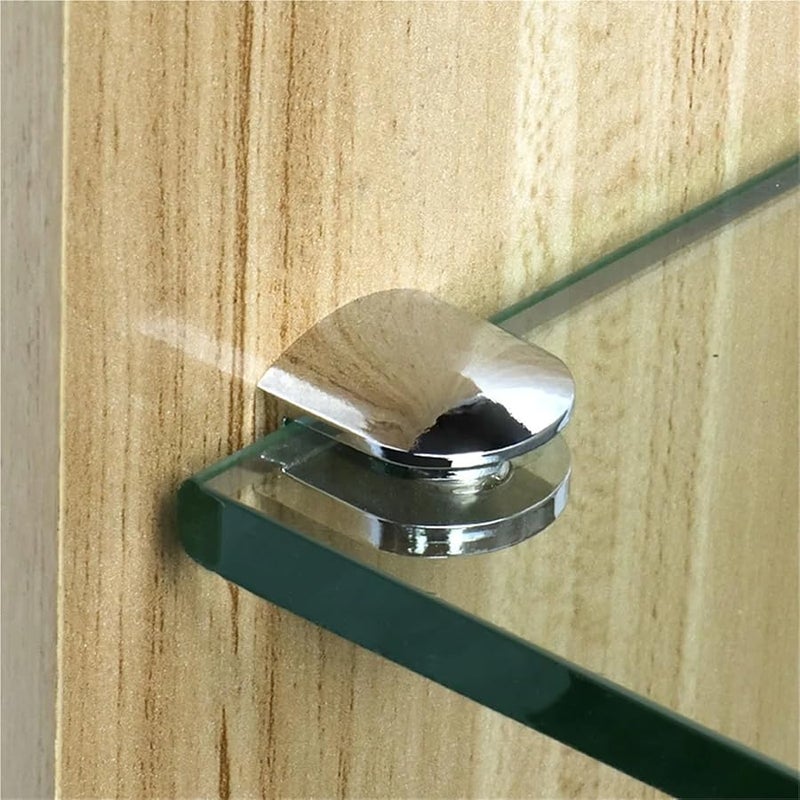Glass Shelf Clamp Bracket Holder Set Of 16pcs Anti Rust Moistureproof Cabinet Display Case - Image 4