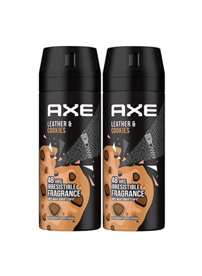 Axe Fresh Deodorant Spray, Leather & Cookies Pack of 2, 150ml - Image 1