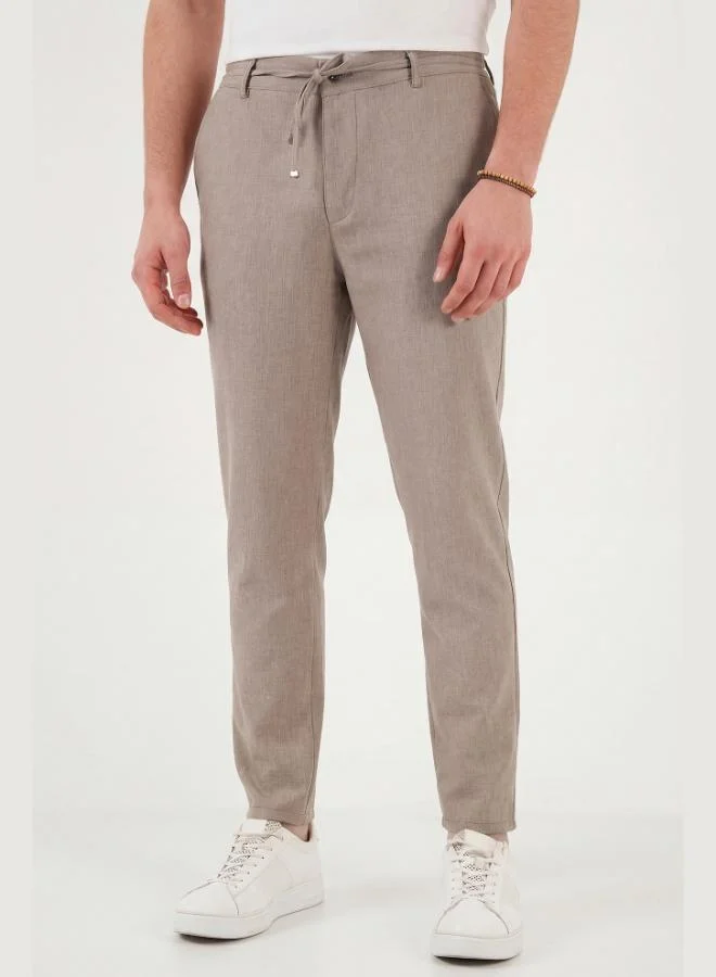 Buratti  Buratti Slim Fit Regular Waist Tapered Leg Trousers Men's Pants 6843649 for Men | Best Price UAE