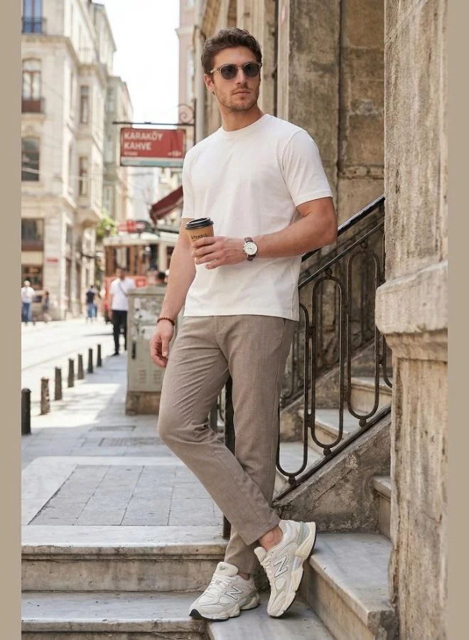 Buratti Slim Fit Regular Waist Tapered Leg Trousers Men's Pants 6843649