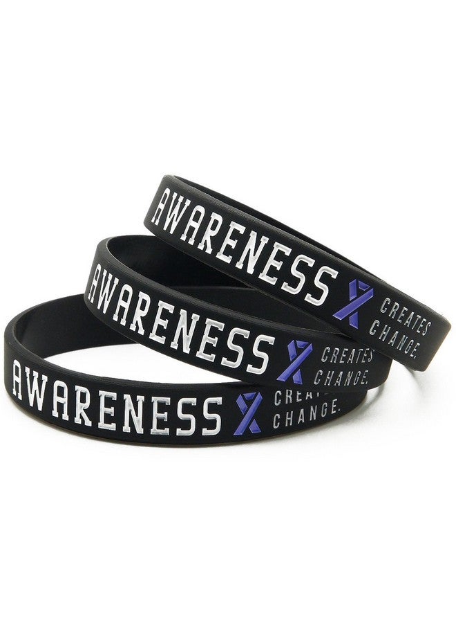 Inkstone Purple Awareness Ribbon Silicone Rubber Wristbands… - Image 3
