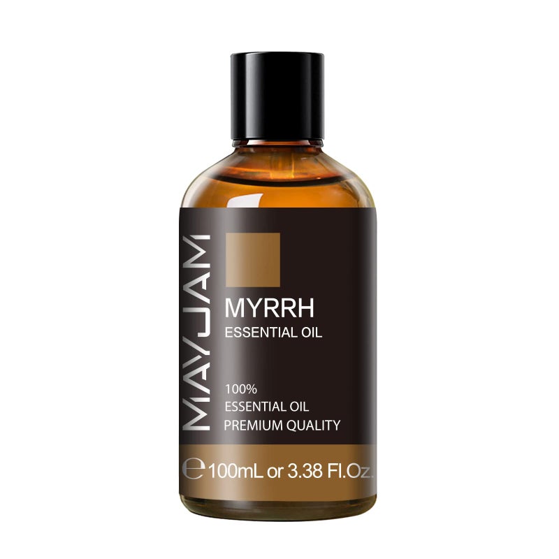 MAYJAM Myrrh Essential Oil 100ML/3.38FL.OZ, MAYJAM Premium Myrrh Oil Essential Oils with Glass Dropper, Great for Diffuser and Candle Making - Image 2