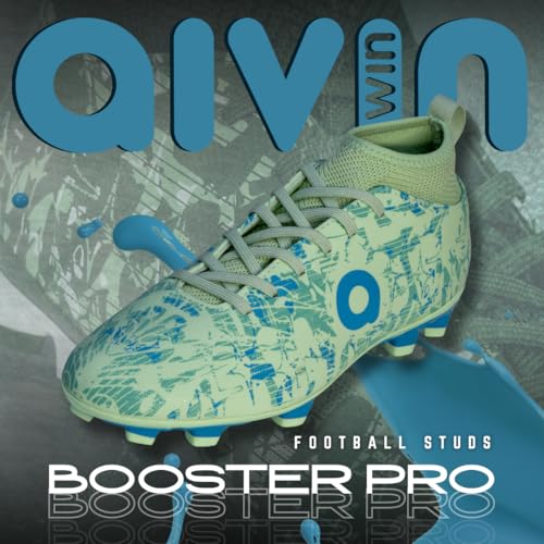 Aivin Booster 2.0. Light Weight and Durable Football Shoes for Men & Women, Comfortable and Flexible Football Shoes, Soccer Shoe, Football Studs (Sea Green, UK Footwear Size System, Adult, Men, Numeric, Medium, 8) - Image 2