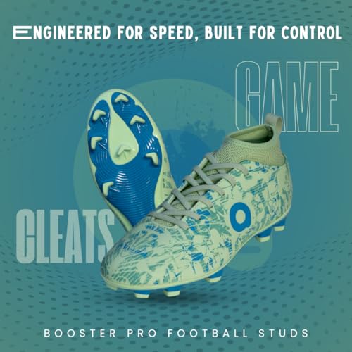 Aivin Booster 2.0. Light Weight and Durable Football Shoes for Men & Women, Comfortable and Flexible Football Shoes, Soccer Shoe, Football Studs (Sea Green, UK Footwear Size System, Adult, Men, Numeric, Medium, 8) - Image 5