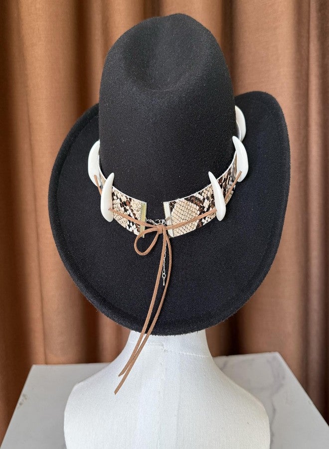 TCOMVEZ Cowboy Hat Band for Men Women Western Fedora Hat Bands for Hat - Image 4