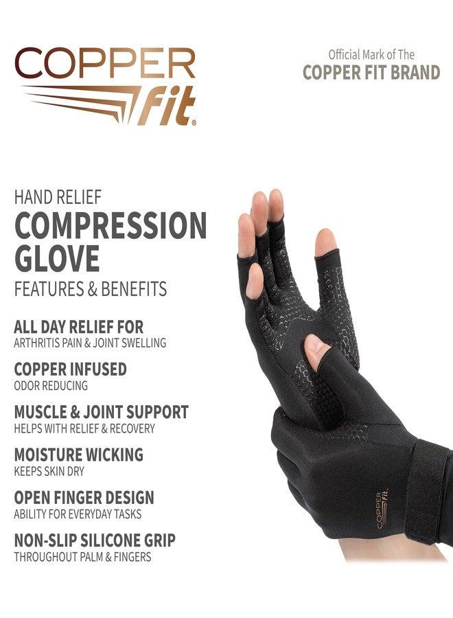 Copper Fit Standard Hand Relief, Black, Small/Medium - Image 3