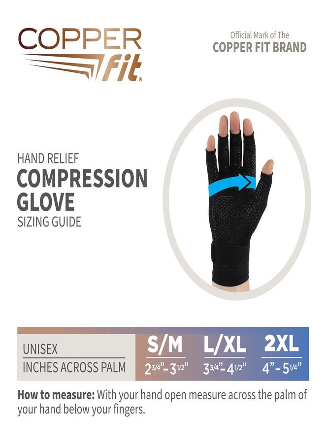 Copper Fit Standard Hand Relief, Black, Small/Medium - Image 2