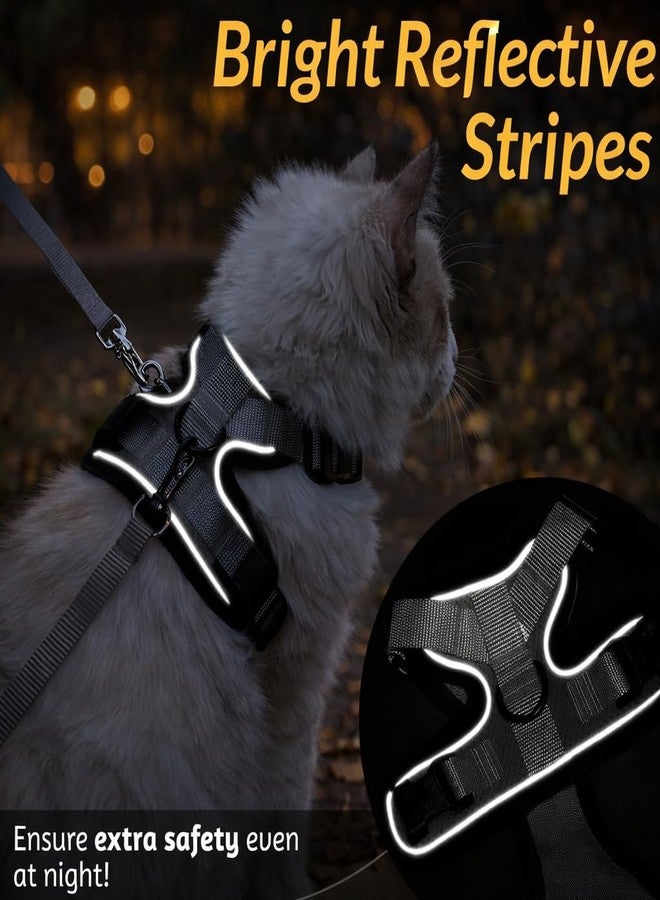 Berlin's PET ACCESSORIES Berlin's Cat Harness and Leash Set - Escape Proof, No Pull, Lightweight Breathable Air Mesh, Adjustable & Comfortable Cat Vest Harness for Small Cats, Kittens & Outdoor Walks (Black, XS) - Image 3
