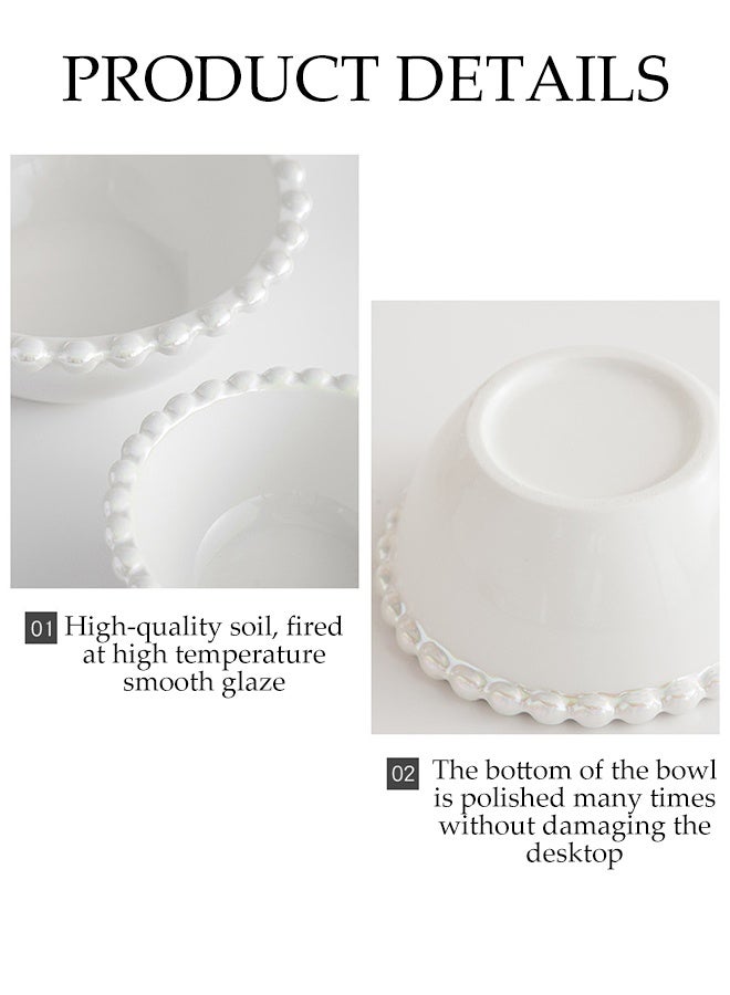 DUNISO 4-Piece Eco-Friendly and Food-Grade Ceramic Dinnerware set，High Quality Porcelain Set，Dishware Set Includes 1*10 inch Plate, 1*8 inch Plate，1*4.5 inch Bowl，1*6 inch Bowl - Image 3