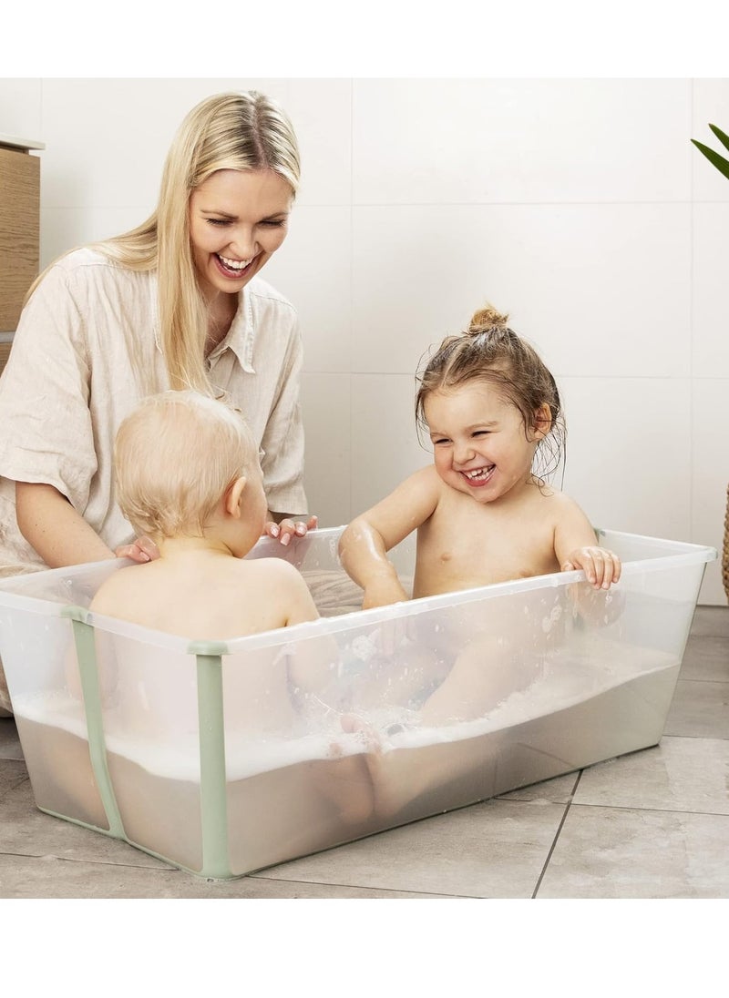 STOKKE - Stokke Flexi Bath X-Large, White - Spacious Foldable Baby Bathtub - Lightweight & Easy to Store - Convenient to Use at Home or Traveling - Best for Ages 0-6 - Image 1