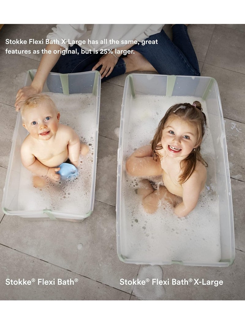 STOKKE - Stokke Flexi Bath X-Large, White - Spacious Foldable Baby Bathtub - Lightweight & Easy to Store - Convenient to Use at Home or Traveling - Best for Ages 0-6 - Image 1