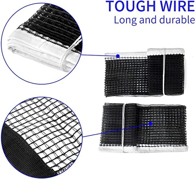 STAG شبكة تنس الطاولة القطنية النايلون الأيقونية | إعداد سريع وسهل | متوافقة مع الاستخدام الداخلي والخارجي على طاولة بالحجم القياسي | شبكة بينغ بونغ قابلة للتثبيت - Image 2