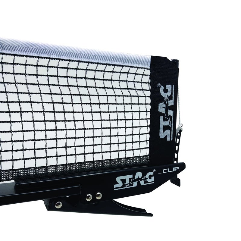 STAG شبكة تنس الطاولة القطنية النايلون الأيقونية | إعداد سريع وسهل | متوافقة مع الاستخدام الداخلي والخارجي على طاولة بالحجم القياسي | شبكة بينغ بونغ قابلة للتثبيت - Image 4