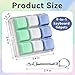 DEARIDAP Keyboard Fidget Toy 9in 1 Keyboard Keychain Push Bubble Sensory Fidget Toys Anxiety and Stress Relief Gifts for Children Adults Friends Blue White Green - Image 4