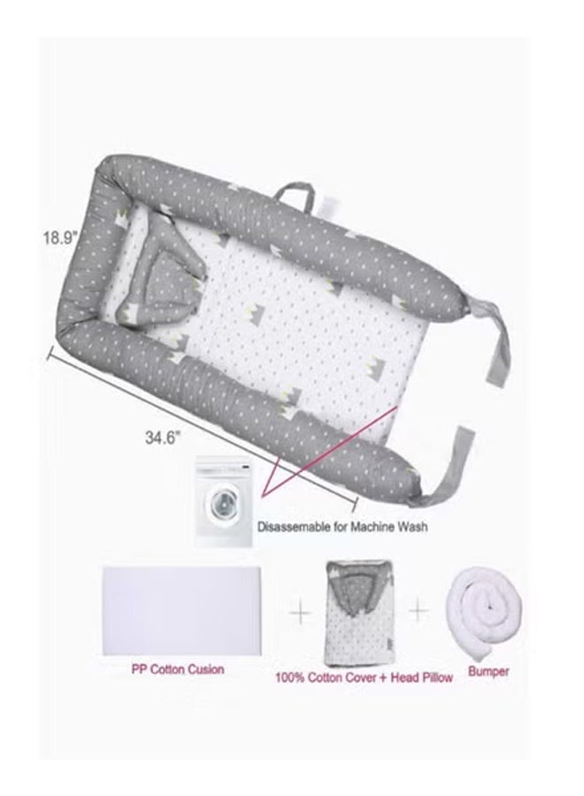 كلناميان سرير الأطفال المحمول المصنوع من القطن الخالص لحديثي الولادة - Image 2