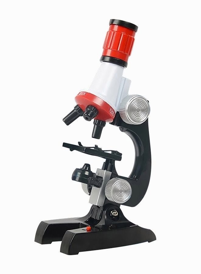 ميكسد مجموعات العلوم المجهر للأطفال 100X 400X 1200X لعبة التكبير التحويل التعليمية البيولوجية هدية مثالية للأطفال - Image 1