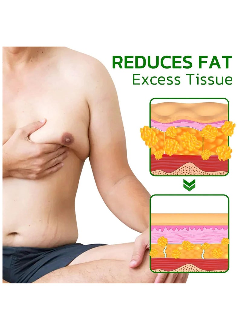 SYOSI Turmericmax Gynecomastia Chest Compression Patch, Men's Gynecomastia Firming Ginger Patch,  Tightening Chest Muscles with Natural Ingredients, Shrinks Men Chest Tightening Ginger Patch (2 Set) - Image 3