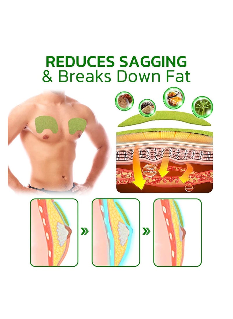 SYOSI Turmericmax Gynecomastia Chest Compression Patch, Men's Gynecomastia Firming Ginger Patch,  Tightening Chest Muscles with Natural Ingredients, Shrinks Men Chest Tightening Ginger Patch (2 Set) - Image 4