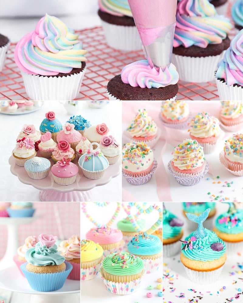 duskeep Store 24 Inch Extra Large Piping Bags Disposable, 100 Pieces Icing Bags, Tipless Piping Bags, Thickened Pastry Bags, Non-Slip & Anti-Burst, Frosting Piping Bags for Cakes Cookies Decoration - Image 5