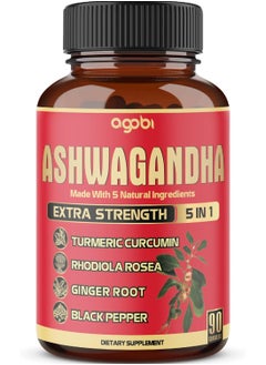 agobi Ashwagandha 5 IN 1 Extra Strength - 90 Capsules  - Image 1