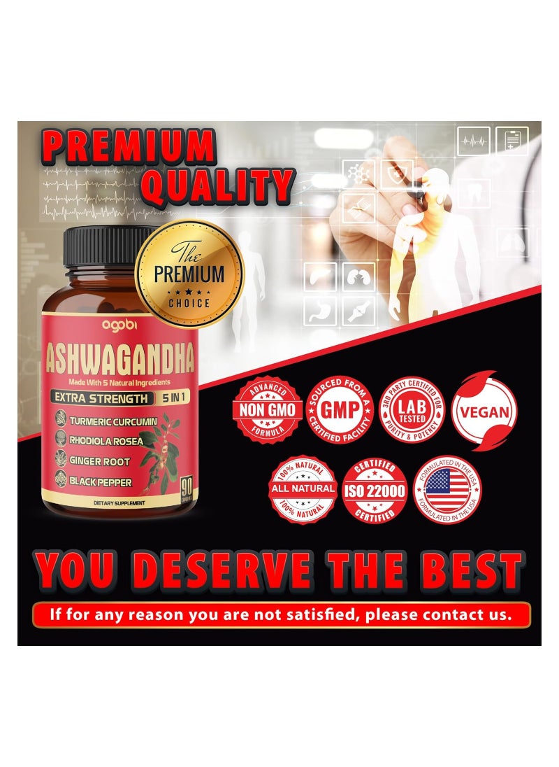 agobi - Ashwagandha 5 IN 1 Extra Strength - 90 Capsules - Image 1