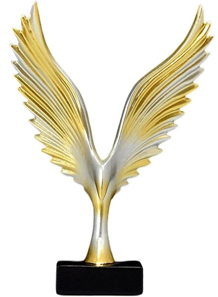 Eagle Wing Statue Sculpture Ornament Collectible Figurine Craft Gold Decor for Home Kitchen House Living Room  - Image 1