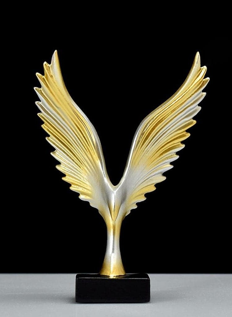 Eagle Wing Statue Sculpture Ornament Collectible Figurine Craft Gold Decor for Home Kitchen House Living Room  - Image 2