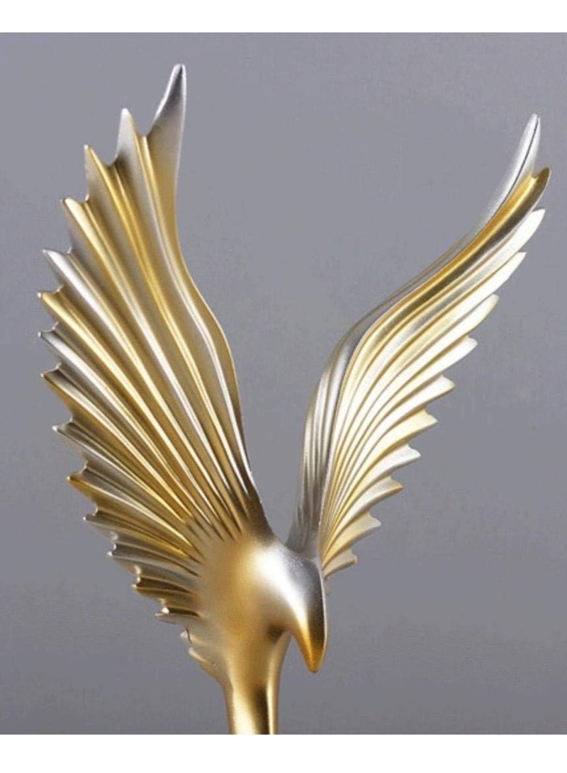 Eagle Wing Statue Sculpture Ornament Collectible Figurine Craft Gold Decor for Home Kitchen House Living Room  - Image 3